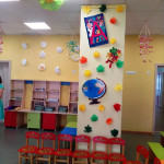 Подготовка зала к выпускному педагогами МДОУ